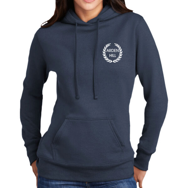 LADIES CORE FLEECE PULLOVER HOODED SWEATSHIRT LPC78H 2 Thumbnail